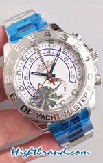 Rolex Yachtmaster II Working Stopwatch Silver Swiss JF Replica Watch 01