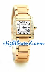 Cartier Tank Francise Pink Gold Ladies Watch 1