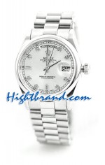 Rolex Day Date Silver Swiss Watch 1