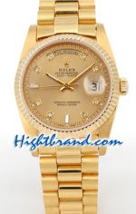 Rolex Replica Day Date Gold Swiss Watch - 02