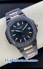 Patek Philippe Nautilus DiW 5711 Rose Gold Ceramic Carbon Swiss DIW Replica Watch 02