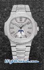 Patek Philippe Nautilus Moon 5726A Diamonds Casing-Dial Swiss Replica Watch 03