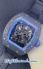 Richard Mille RM-055 Ceramic Casing Blue Dial Tourbillon Swiss ZF Replica Watch 01