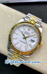 Rolex Datejust 41mm Two Tone White Dial Jubilee VSF Swiss AAA Watch 04