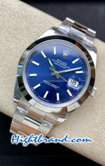 Rolex Datejust 41mm Blue Dial Smooth-Edges VSF Swiss AAA Watch 01