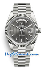 Rolex Day Date Black Dial 40MM Swiss Replica Watch 03