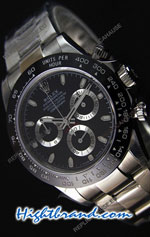 Rolex Replica Daytona Black Super Swiss Watch 25