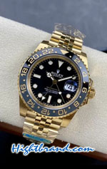 Rolex GMT Masters II Gold Black Grey Ceramic Jubilee Swiss Clean Replica Watch 03