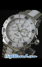 Tag Heuer Formula 1 Chronograph White Ceramic Ladies 40mm Swiss Replica Watch 01