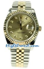 Rolex Replica Datejust Two Tone Swiss Watch 30