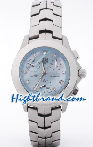 Tag Heuer Link Chronograph Blue Dial Ladies Replica Watch 13