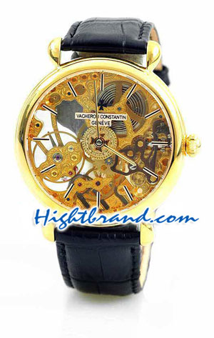 Vacheron Constantin Skeleton Rose Gold Swiss Replica Watch 06