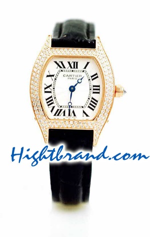 Cartier Tortue Diamond Ladies Swiss Replica Watch 02